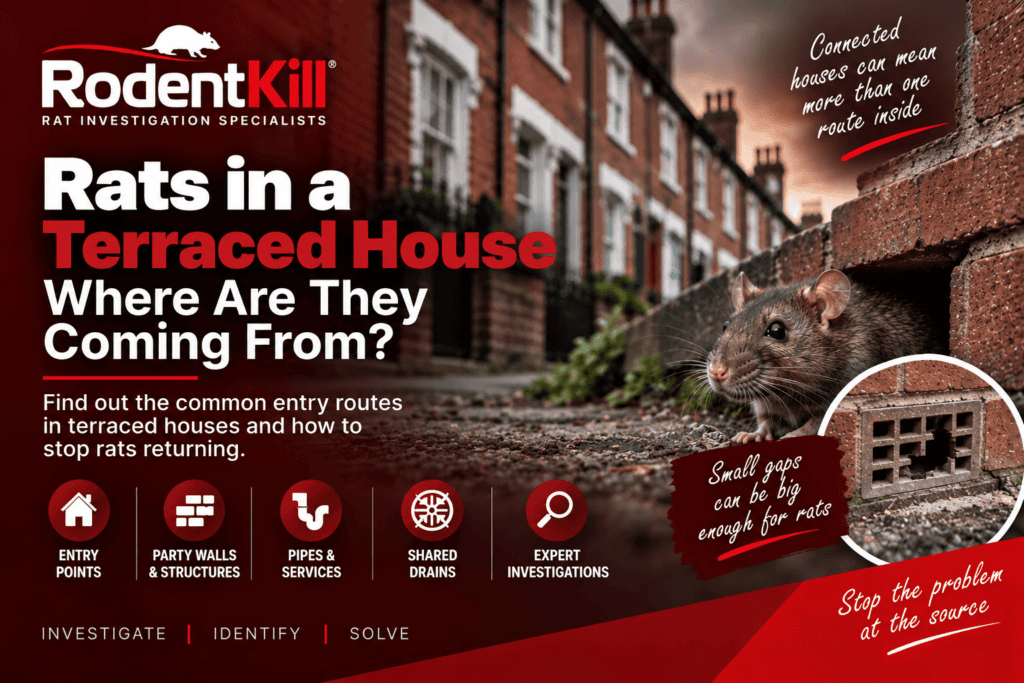 Rat entry investigation at a terraced house in the UK