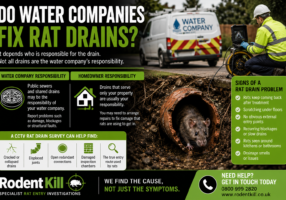 Do water companies fix rat drains in the UK