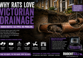 Rats in Victorian drains beneath an old UK house